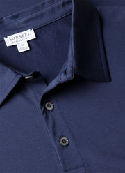 Men's Classic Jersey Polo Shirt in Ink Blue