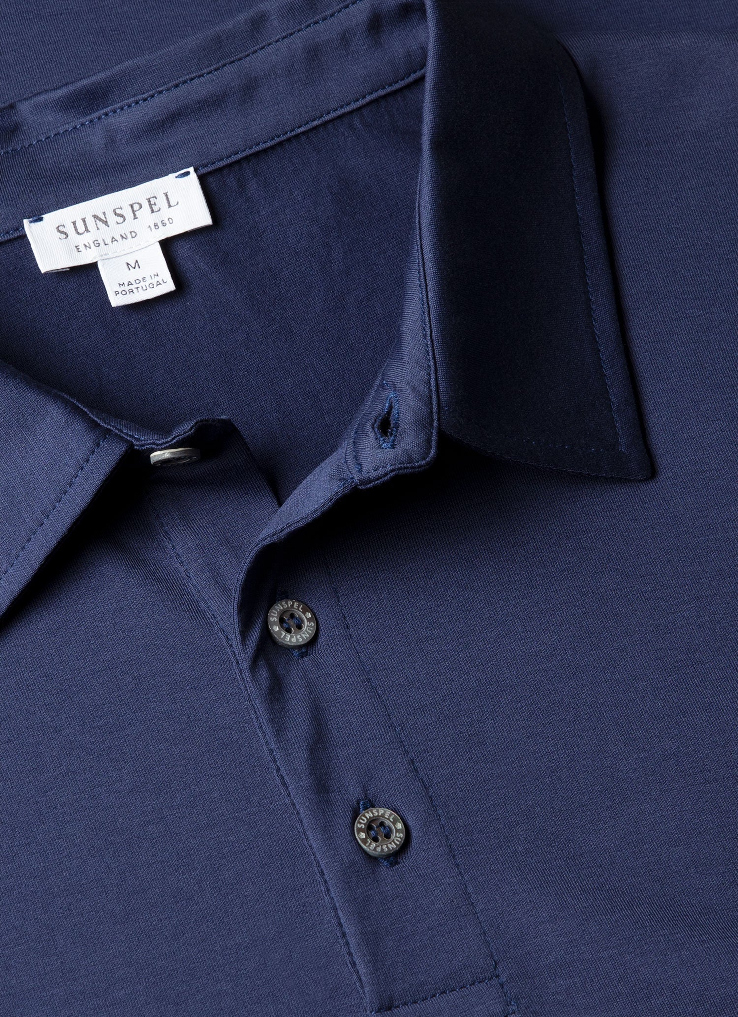 Men's Classic Jersey Polo Shirt in Ink Blue