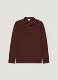Men's Long Sleeve Piqué Polo Shirt in Bakelite