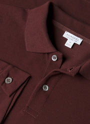 Men's Long Sleeve Piqué Polo Shirt in Bakelite