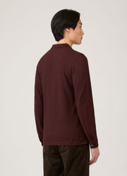 Men's Long Sleeve Piqué Polo Shirt in Bakelite