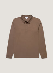 Men's Heavyweight Rugby Polo Shirt in Bark