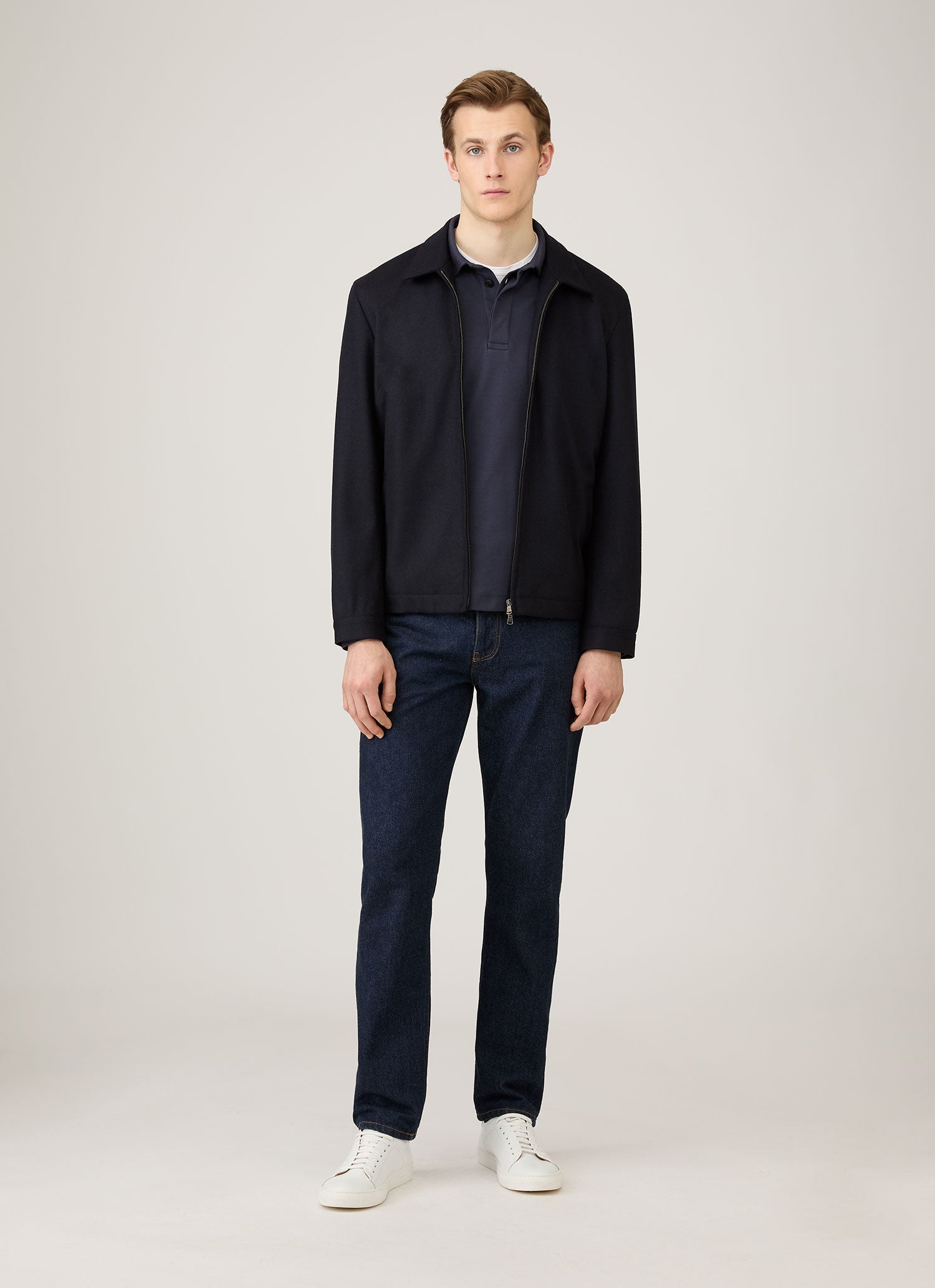 Men's Heavyweight Rugby Polo Shirt in Navy