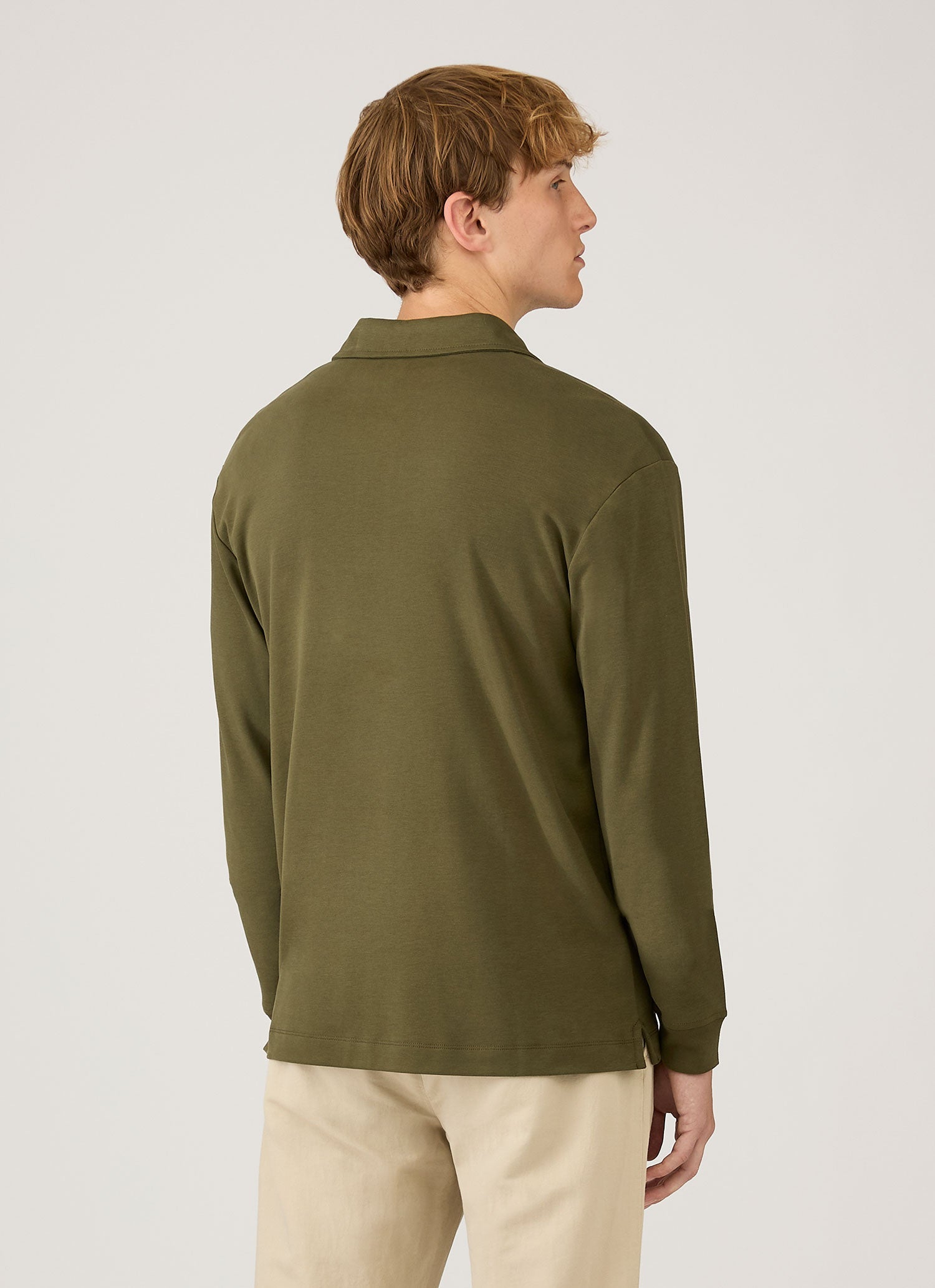 Men's Heavyweight Rugby Polo Shirt in Deep Olive