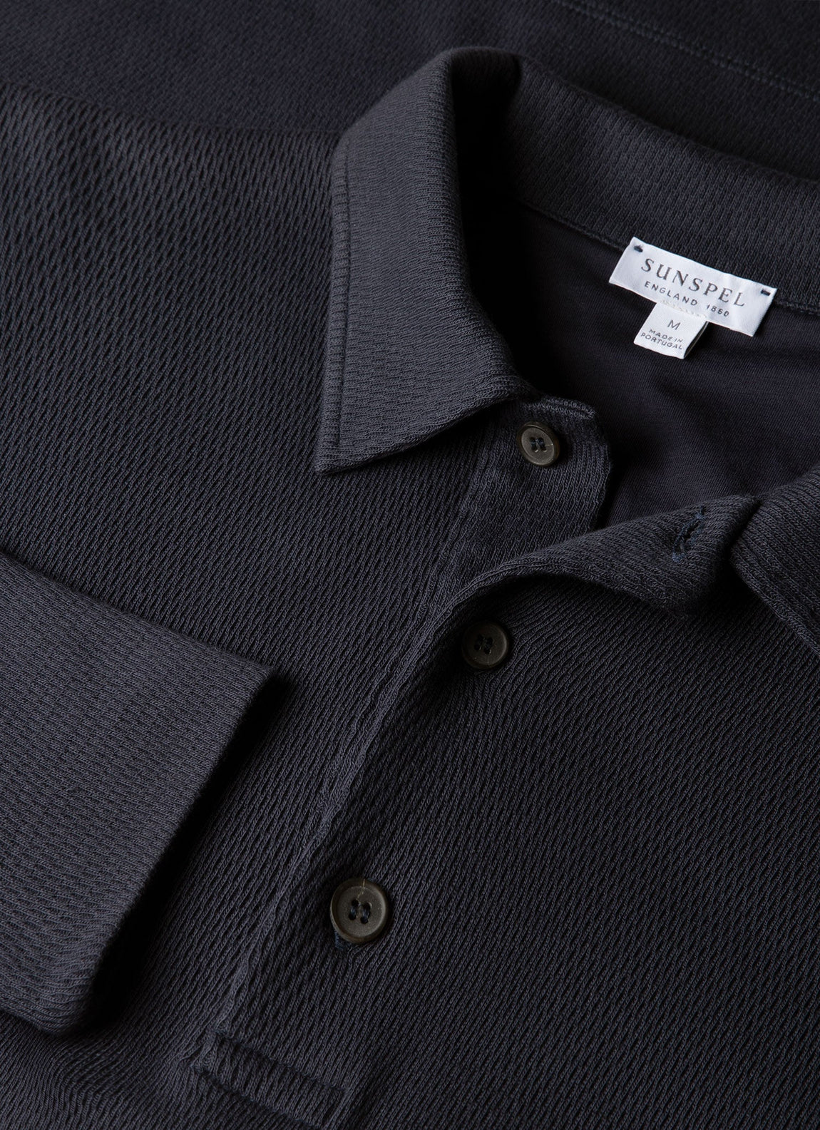 Men's Long Sleeve Cellulock Polo Shirt in Navy