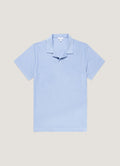 Men's Towelling Polo Shirt in Sky