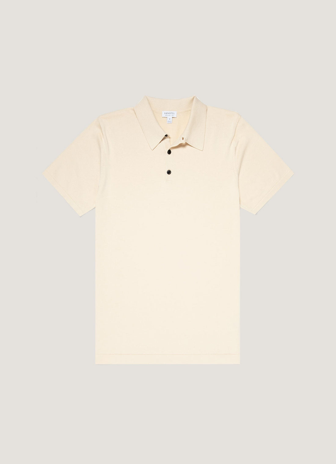 Men's Sea Island Cotton Knit Polo Shirt in Undyed
