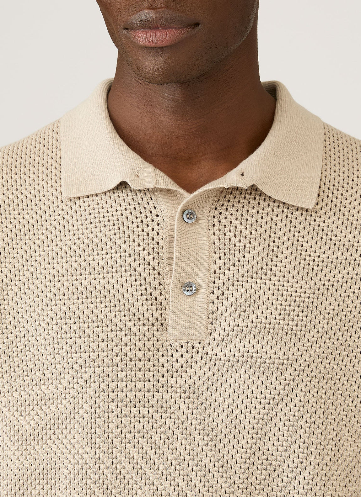Men's Cotton Mesh Polo in Hazelwood