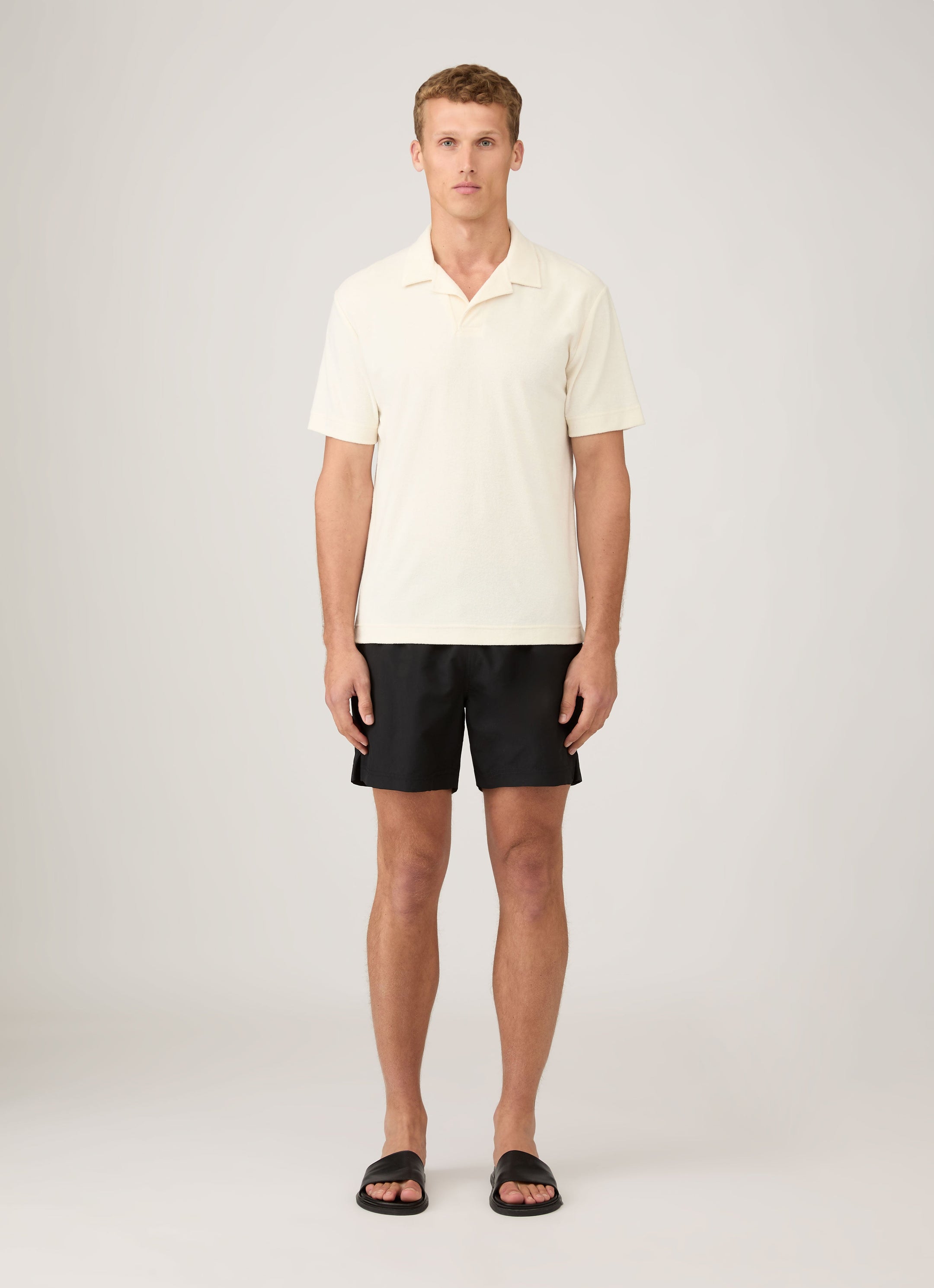 Men's Drawstring Swim Shorts in Black