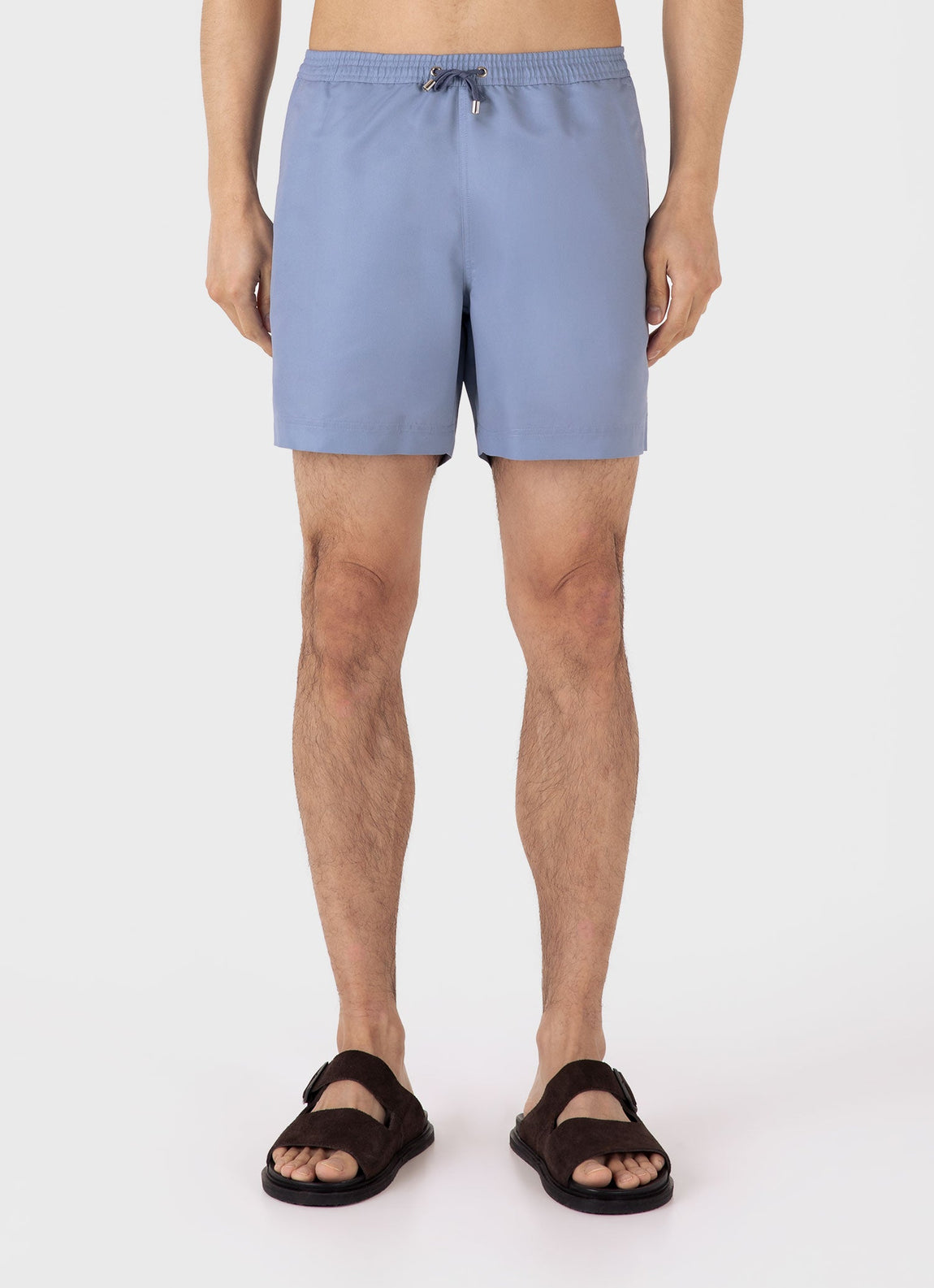 Men's Drawstring Swim Shorts in Vintage Blue