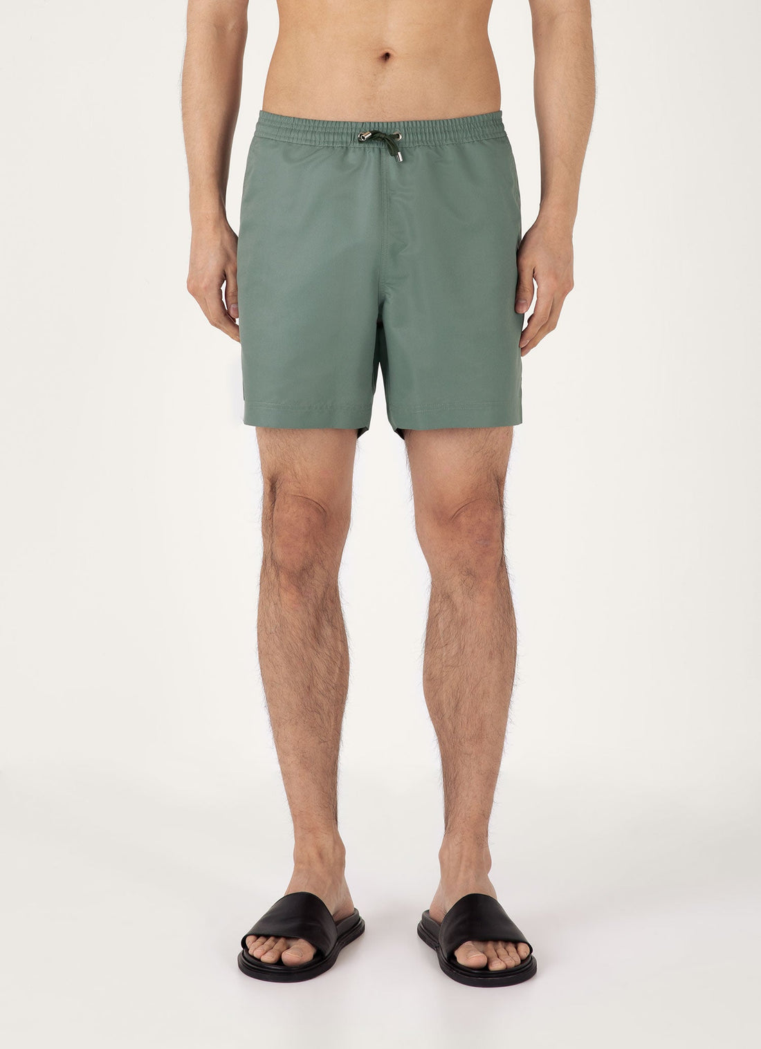 Men's Drawstring Swim Shorts in Dusk Green