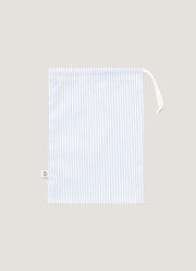 Men's Drawstring Swim Shorts in White/Cool Blue