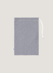 Men's Seersucker Swim Shorts in Navy/White