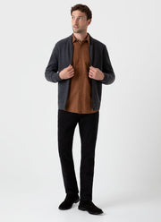 Men's Fine Cord Shirt in Pecan