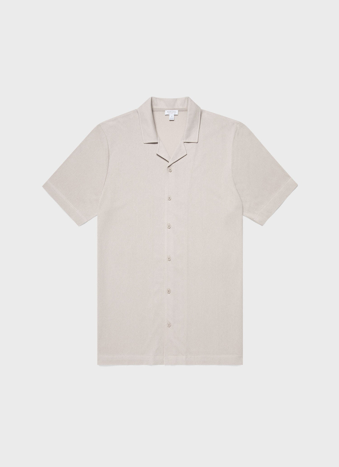 Men's Riviera Camp Collar Shirt in Light Sand