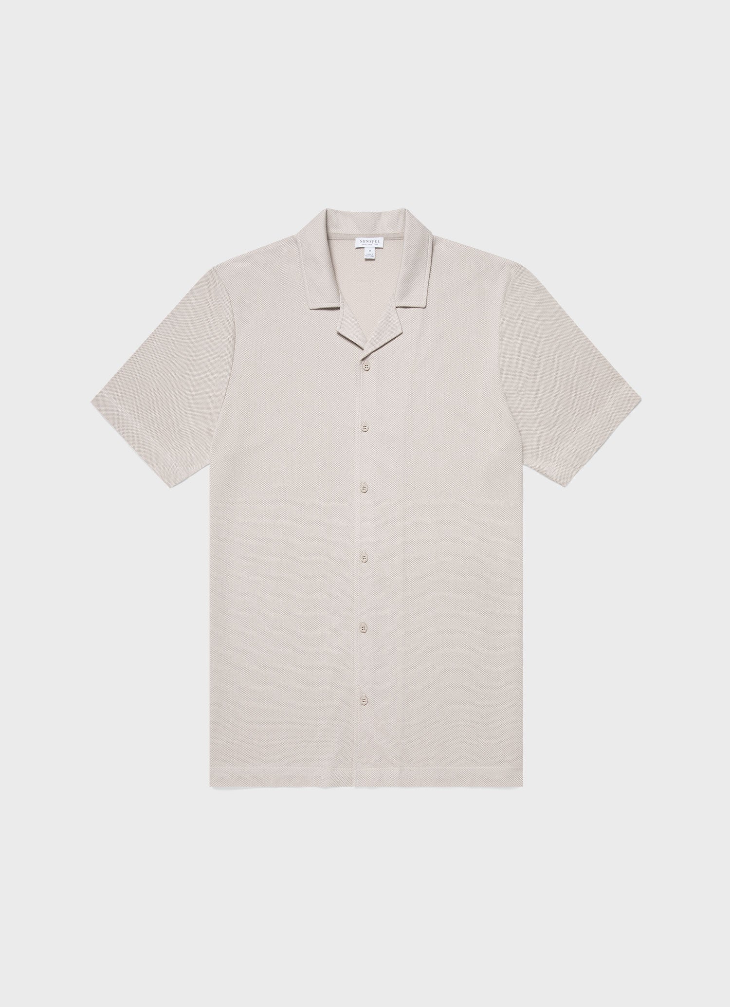 Men's Riviera Camp Collar Shirt in Light Sand