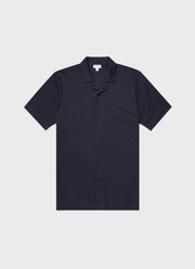 Men's Riviera Camp Collar Shirt in Navy