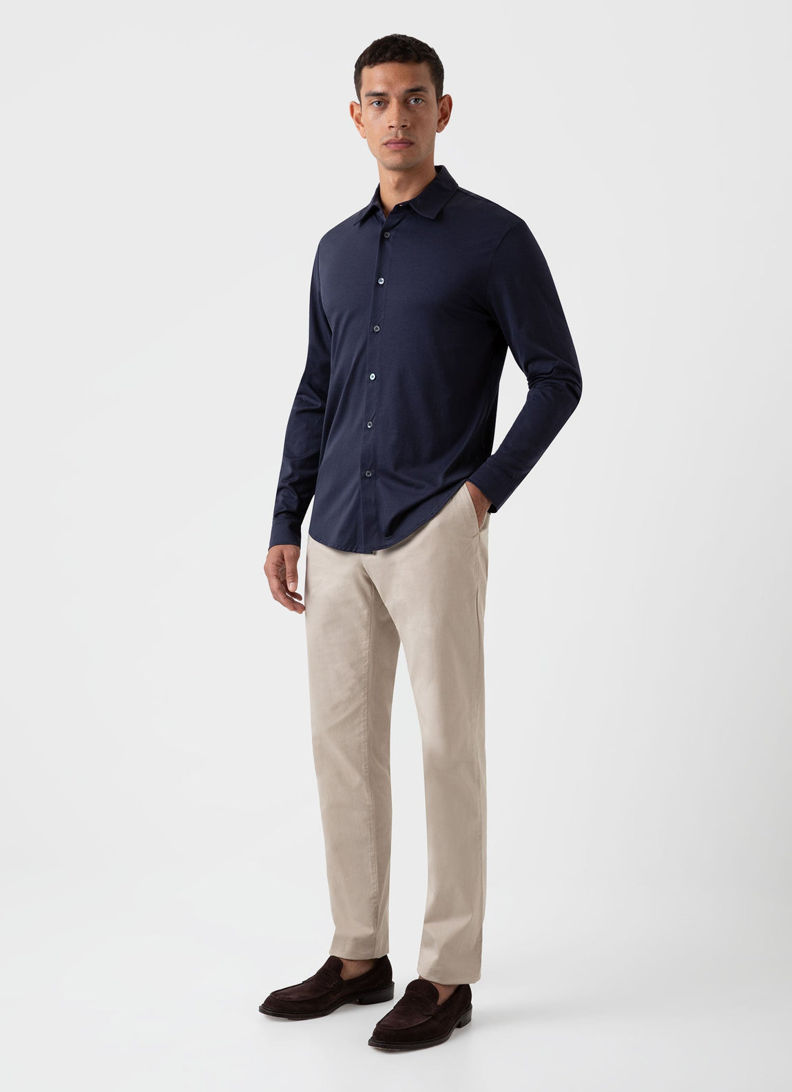 Men's Classic Jersey Shirt in Navy