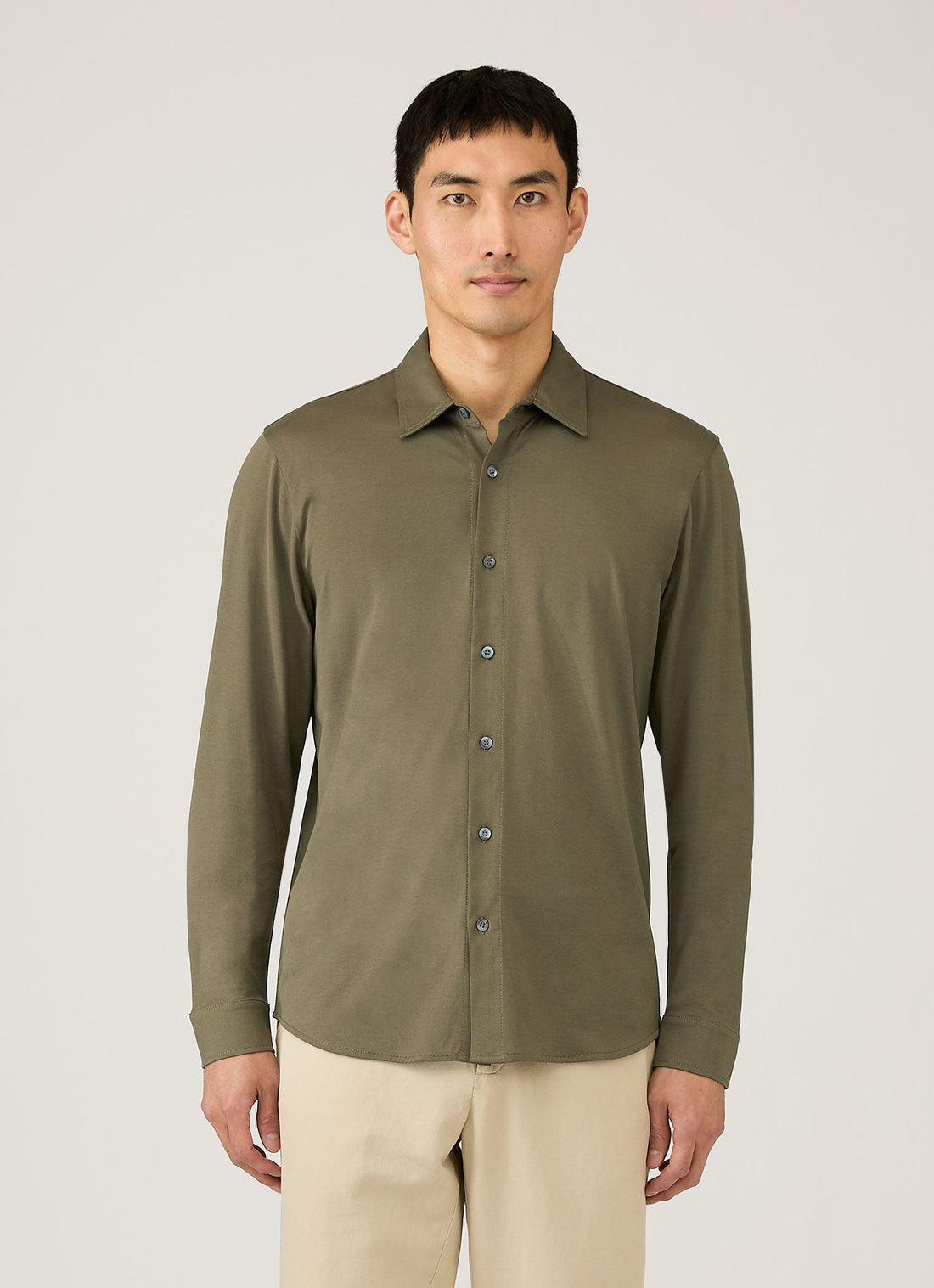 Men's Classic Jersey Shirt in Khaki