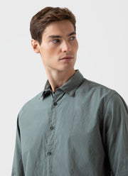 Men's Lightweight Poplin Shirt in Seaweed