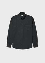 Men's Button Down Flannel Shirt in Anthracite