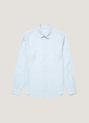 Men's Linen Shirt in Light Blue