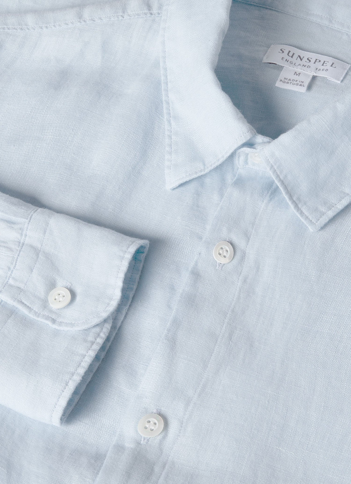Men's Linen Shirt in Light Blue