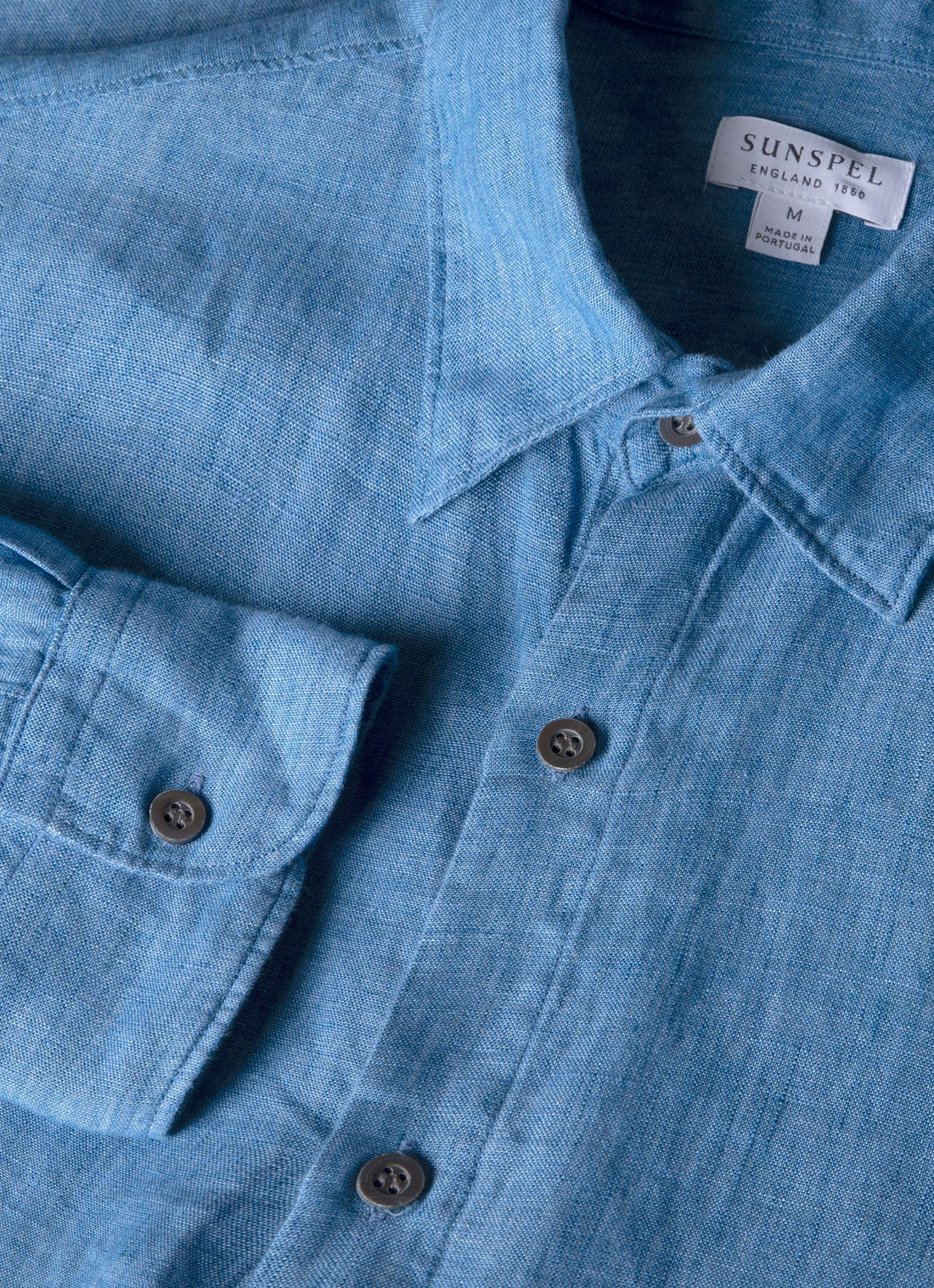 Men's Linen Shirt in Cool Blue