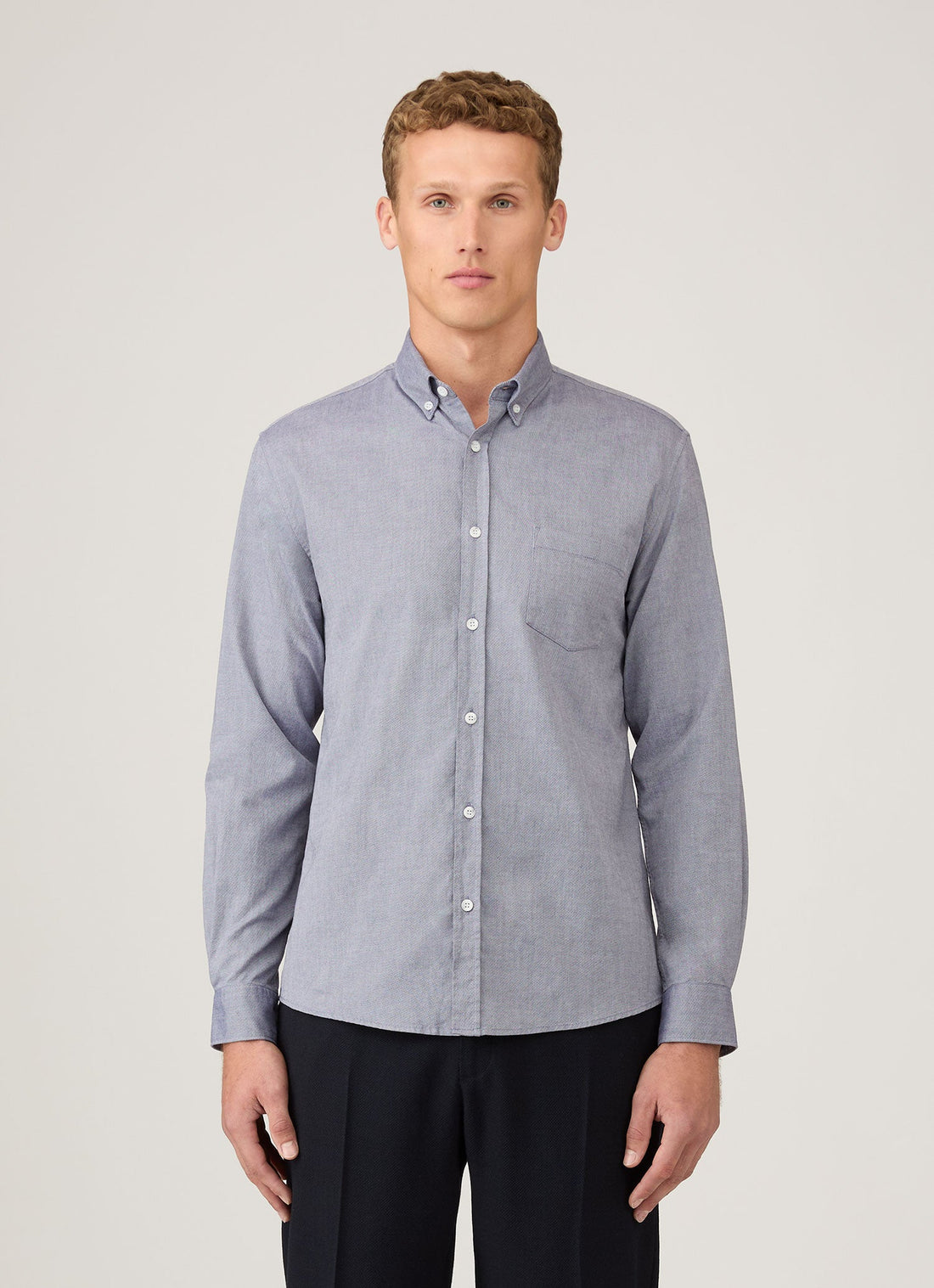 Men's Button Down Oxford Shirt in Dark Blue
