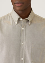 Men's Button Down Oxford Shirt in Light Khaki