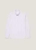 Men's Button Down Oxford Shirt in White/Navy