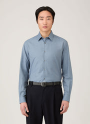 Men's Cotton Cashmere Shirt in Dark Blue