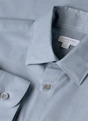 Men's Cotton Cashmere Shirt in Dark Blue