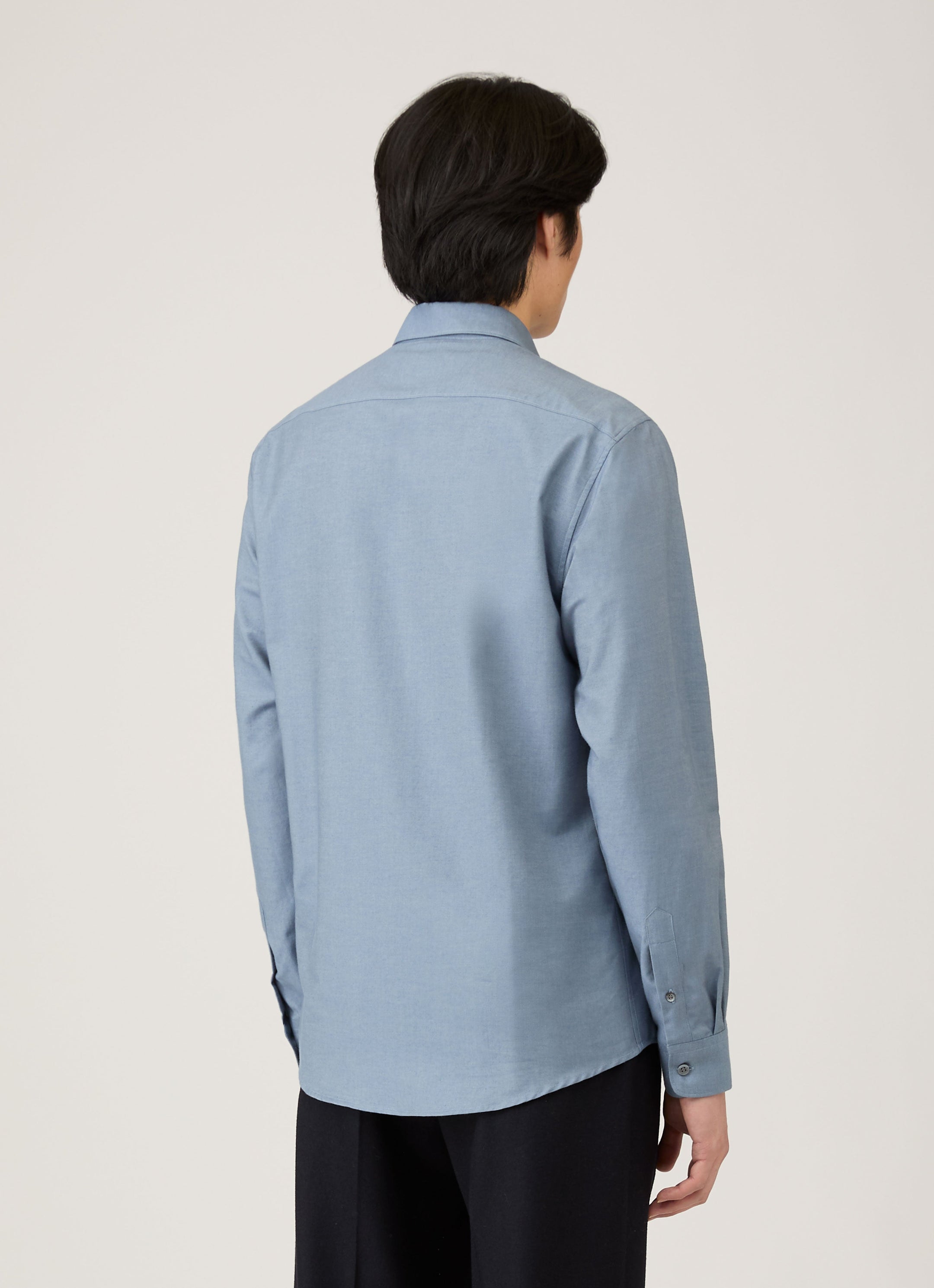 Men's Cotton Cashmere Shirt in Dark Blue