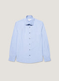 Men's Cotton Stretch Shirt in Dark Blue