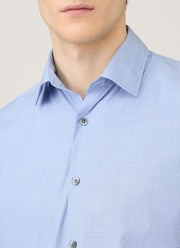 Men's Cotton Stretch Shirt in Dark Blue