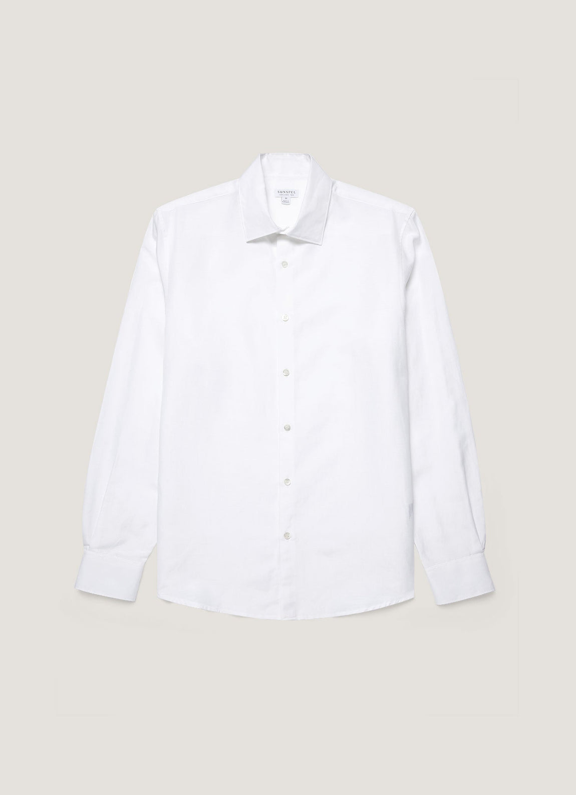 Men's Sea Island Cotton Linen Shirt in White