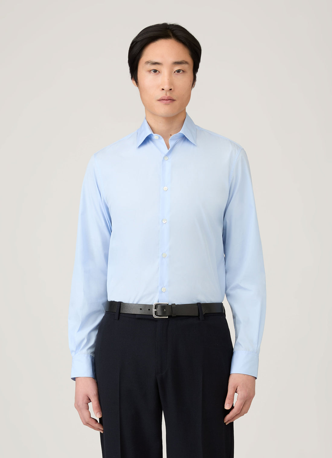Men's Smart Poplin Shirt in Light Blue