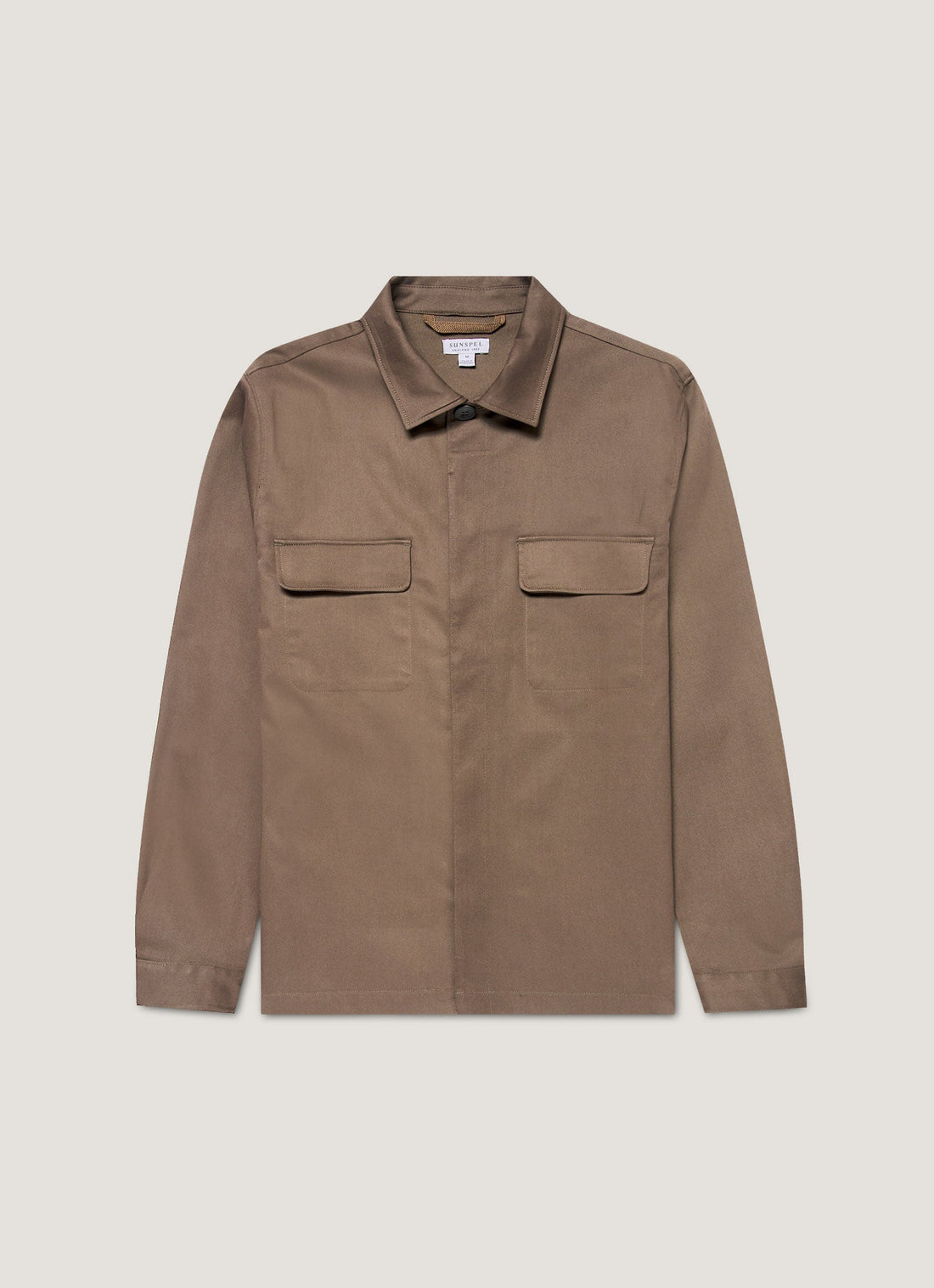 Men's Cotton Cashmere Overshirt in Dark Stone