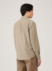 Men's Fine Cord Shirt in Fog