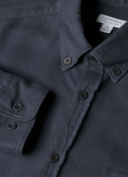 Men's Button Down Flannel Shirt in Navy