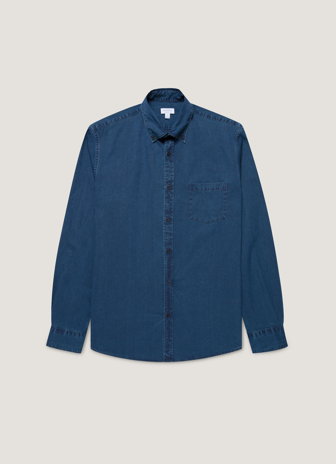 Men's Button Down Denim Shirt in Indigo