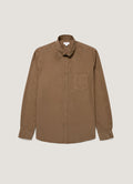 Men's Button Down Poplin Shirt in Dark Cedar