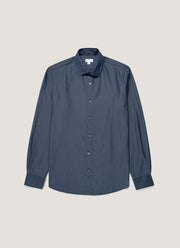 Men's Sea Island Cotton Shirt in Indigo