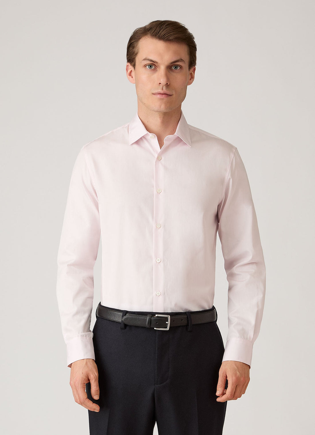 Men's Cotton Poplin Shirt in Light Pink