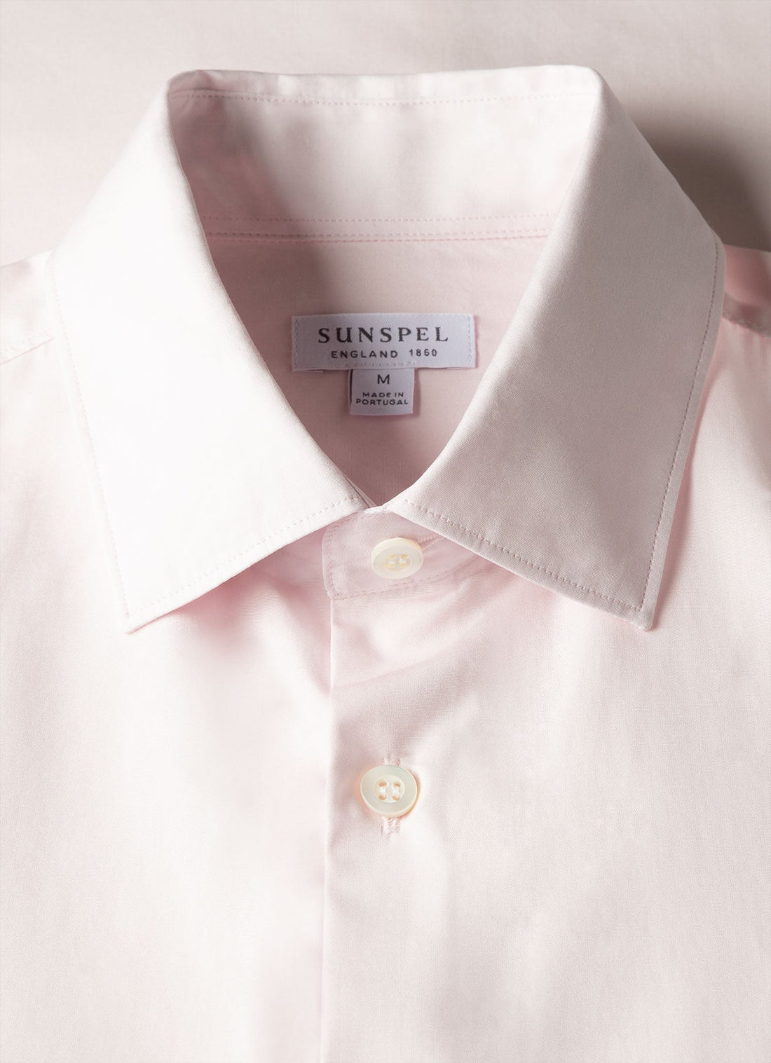 Men's Cotton Poplin Shirt in Light Pink