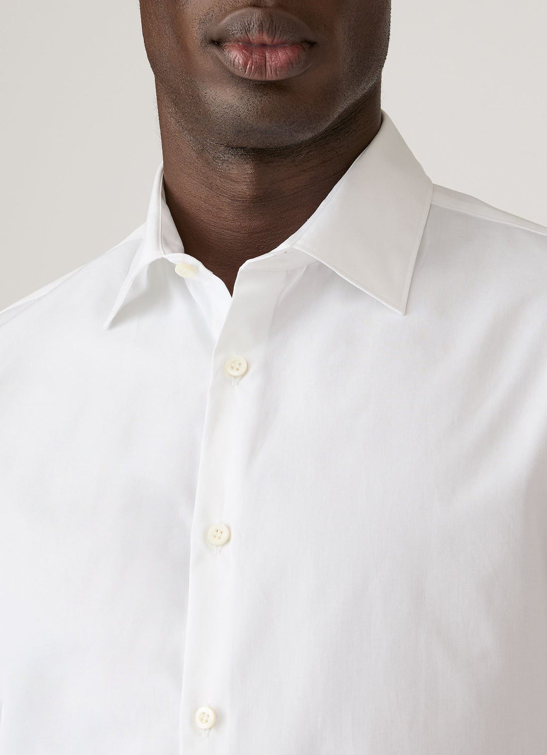 Men's Cotton Poplin Shirt in White