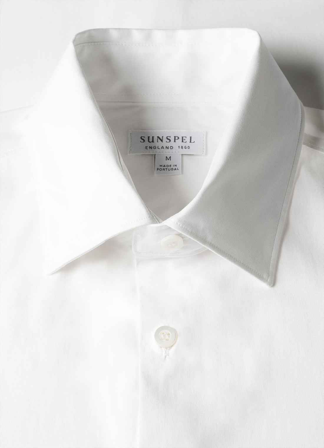 Men's Stretch Cotton Poplin Shirt in White