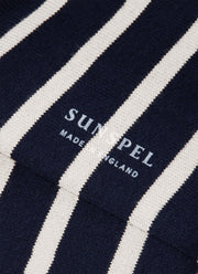 Men's Cotton Socks in Navy/Archive White