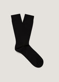 Men's Cotton Ribbed Socks in Black